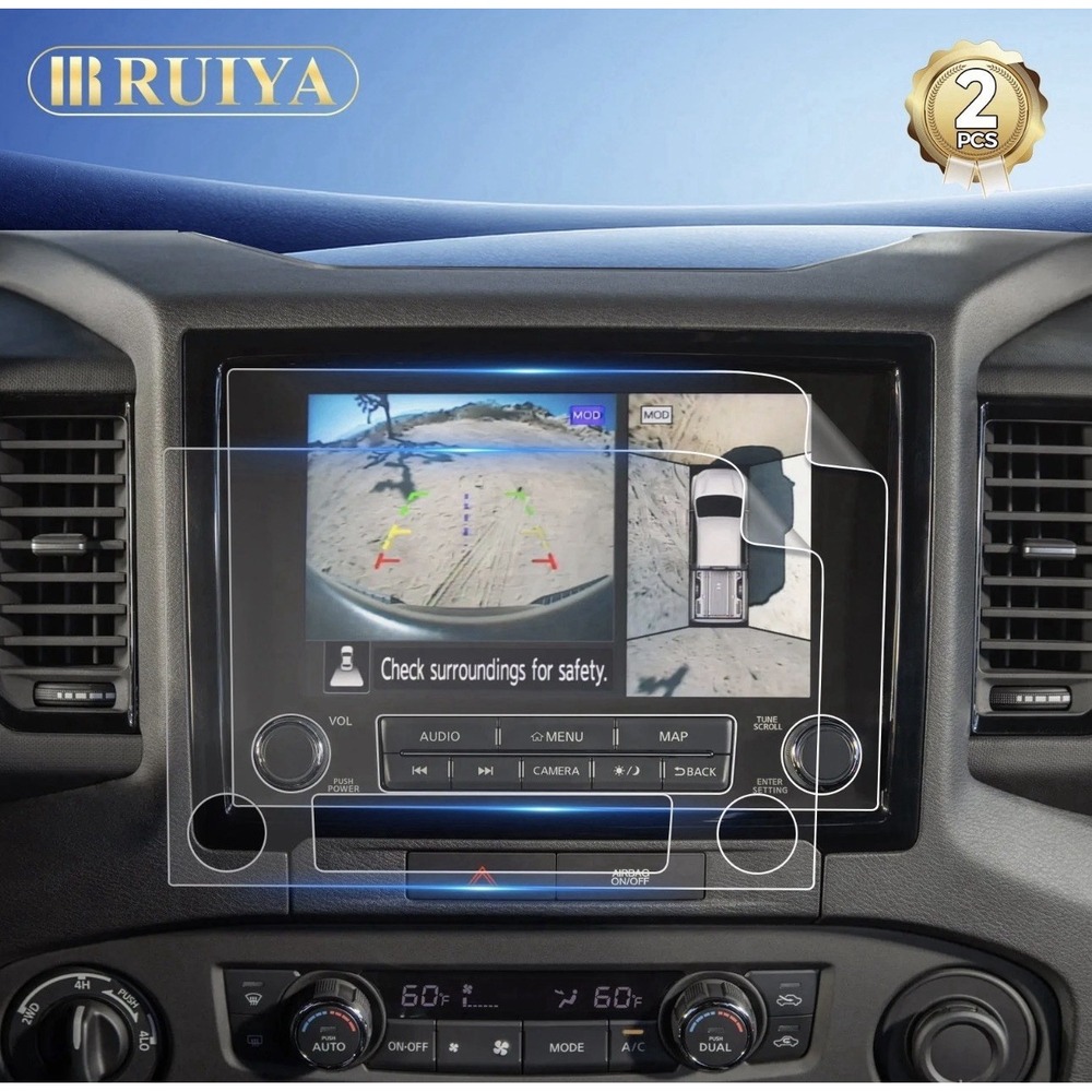 RUIYA Car Touch Screen Protector 2 Pcs Nano Film For 2022-2024 Nissan Frontier